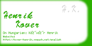 henrik kover business card